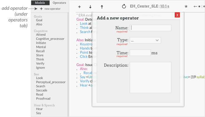 add operator button